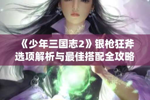 《少年三国志2》银枪狂斧选项解析与最佳搭配全攻略