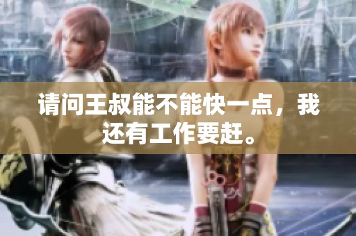 请问王叔能不能快一点，我还有工作要赶。